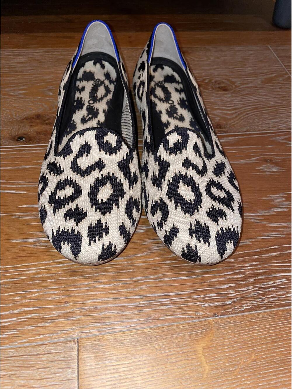 Rothy’s Women's Leopard Print Loafers Slip-On Shoes size 8.5